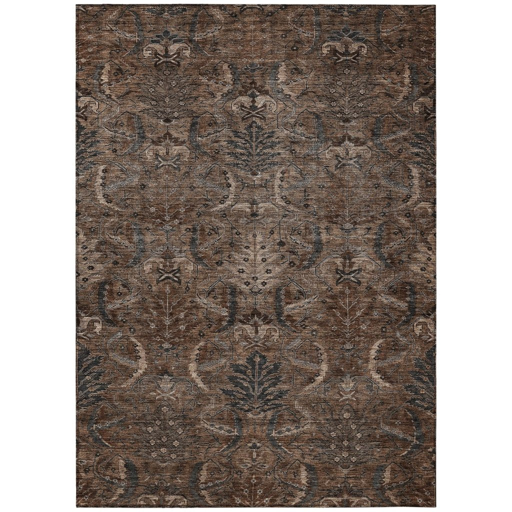 LOOMLAN Rugs Rustica Fudge Washable Indoor-Outdoor Rug