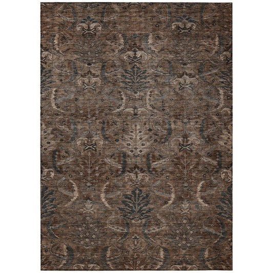 LOOMLAN Rugs Rustica Fudge Washable Indoor-Outdoor Rug