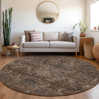 LOOMLAN Rugs Rustica Fudge Washable Indoor-Outdoor Rug
