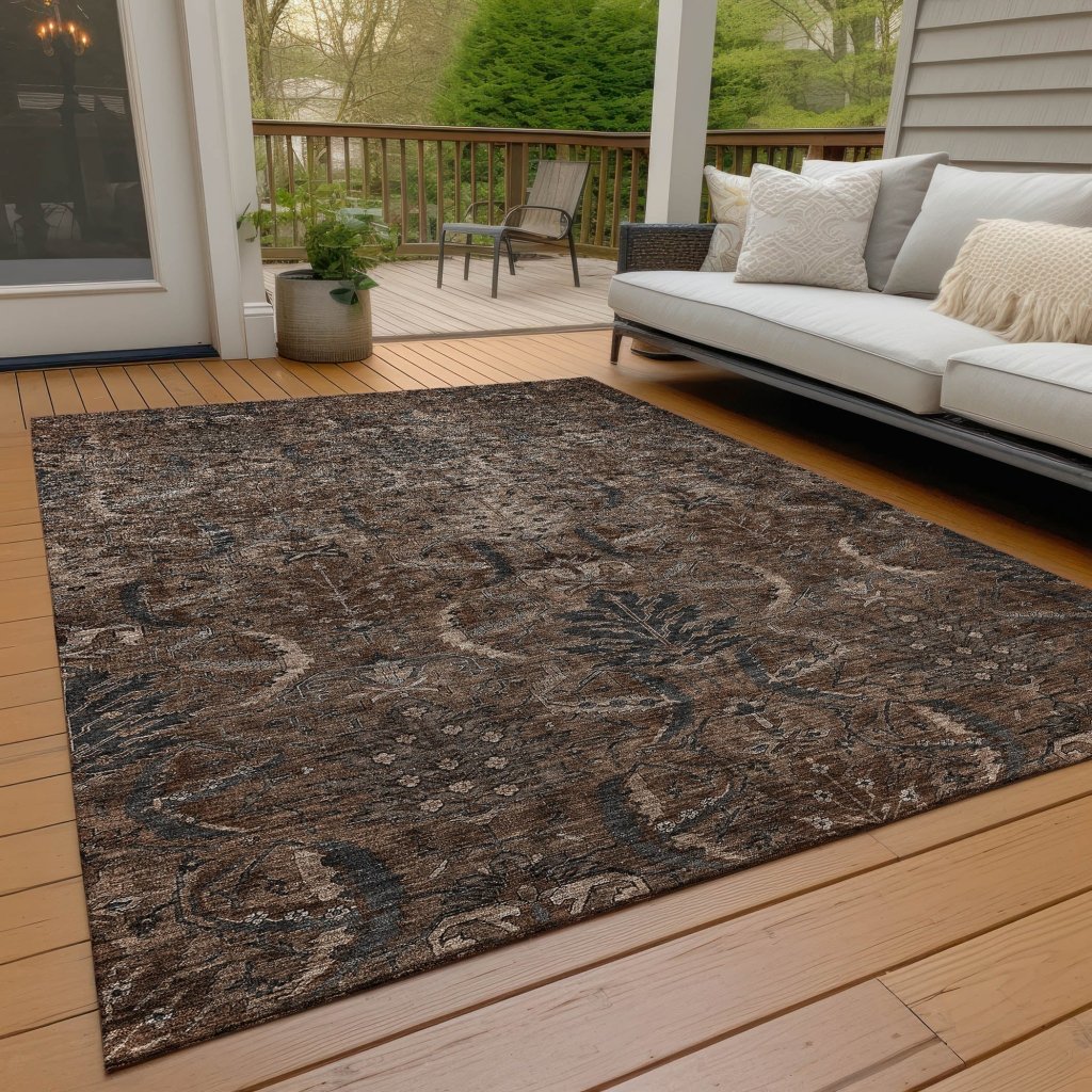 LOOMLAN Rugs Rustica Fudge Washable Indoor-Outdoor Rug