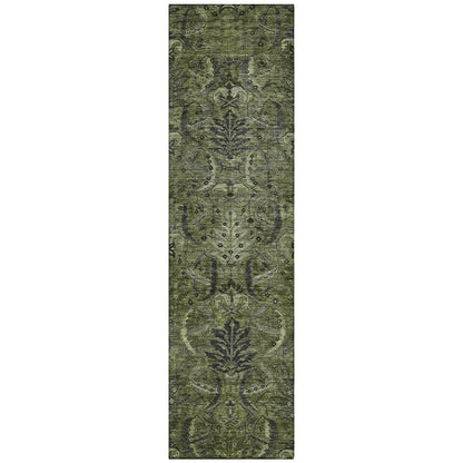 LOOMLAN Rugs Rustica Green Washable Indoor-Outdoor Rug