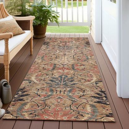 LOOMLAN Rugs Rustica Khaki Washable Indoor-Outdoor Rug