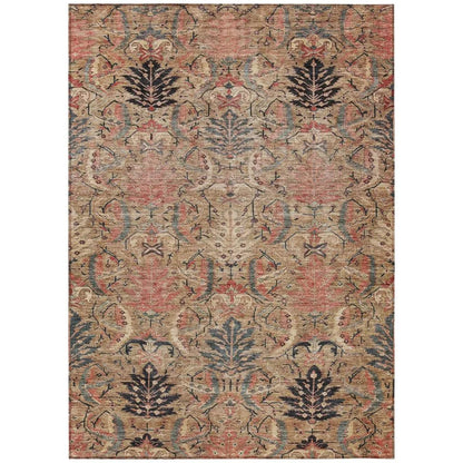 LOOMLAN Rugs Rustica Khaki Washable Indoor-Outdoor Rug