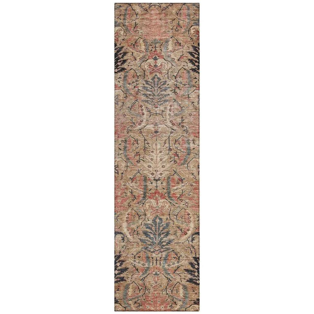 LOOMLAN Rugs Rustica Khaki Washable Indoor-Outdoor Rug