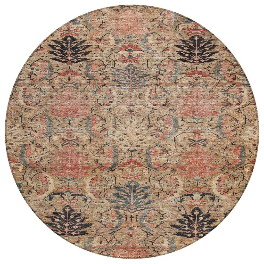 LOOMLAN Rugs Rustica Khaki Washable Indoor-Outdoor Rug