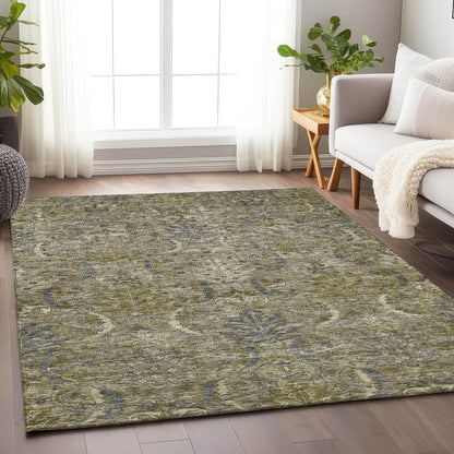 LOOMLAN Rugs Rustica Taupe Washable Indoor-Outdoor Rug