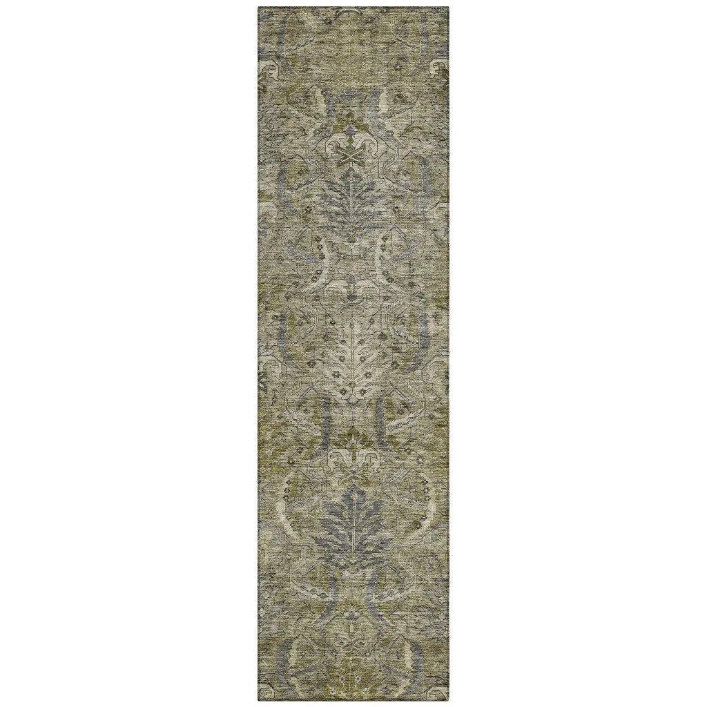 LOOMLAN Rugs Rustica Taupe Washable Indoor-Outdoor Rug