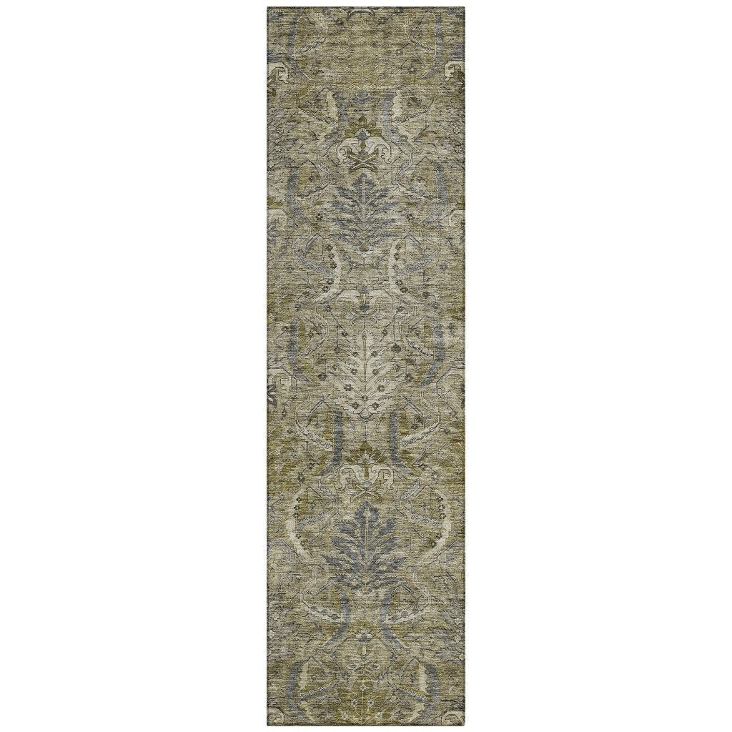 LOOMLAN Rugs Rustica Taupe Washable Indoor-Outdoor Rug