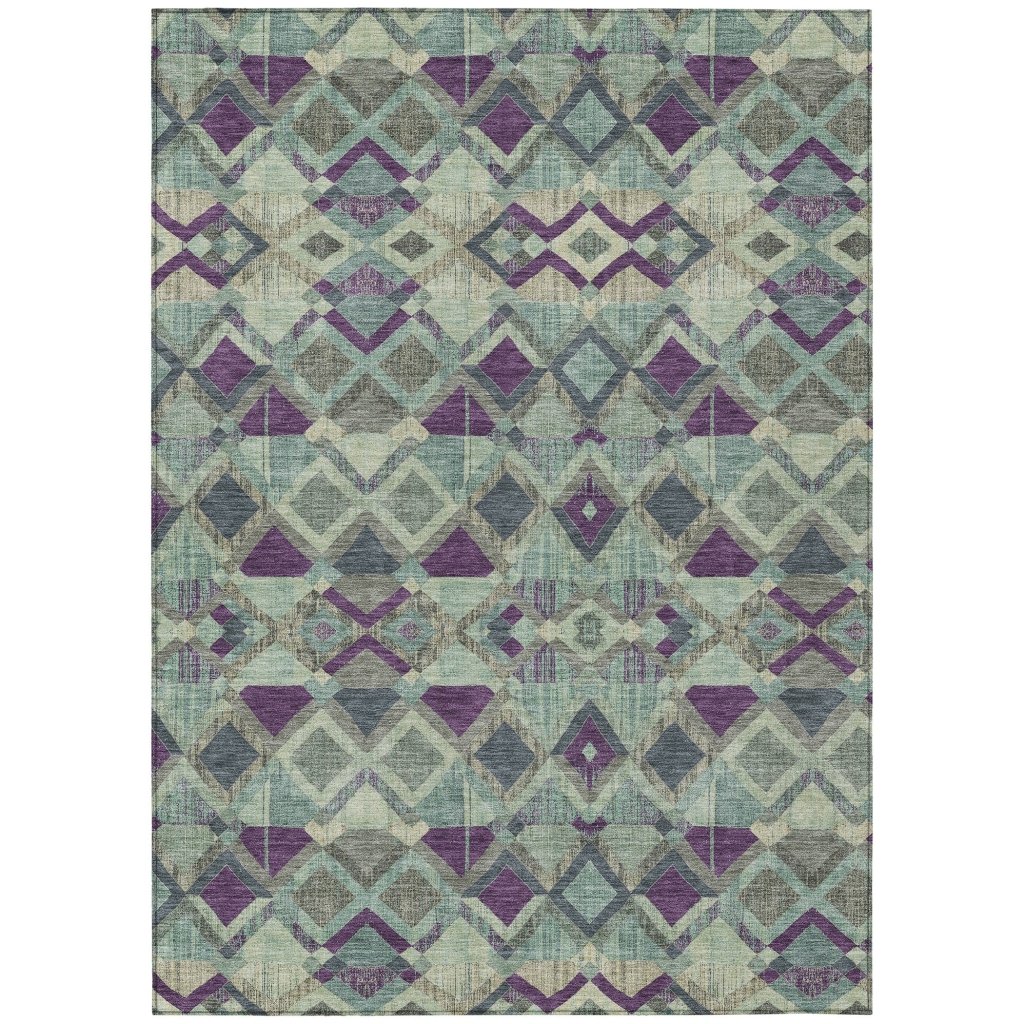 Rustira Blue Washable Indoor - Outdoor Rug - LOOMLAN - LOOMLAN Rugs - Outdoor Rugs