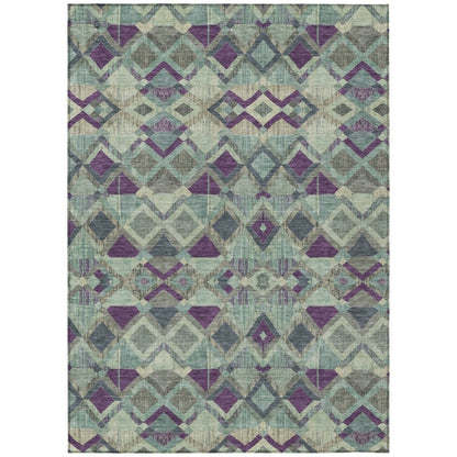 Rustira Blue Washable Indoor - Outdoor Rug - LOOMLAN - LOOMLAN Rugs - Outdoor Rugs