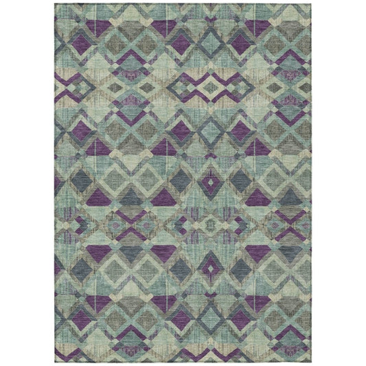 Rustira Blue Washable Indoor - Outdoor Rug - LOOMLAN - LOOMLAN Rugs - Outdoor Rugs