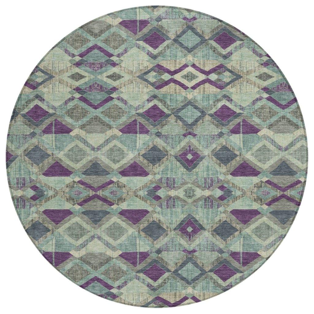 Rustira Blue Washable Indoor-Outdoor Rug