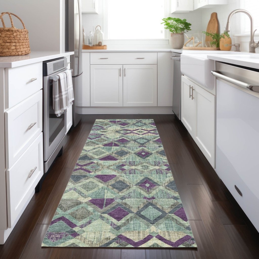 Rustira Blue Washable Indoor - Outdoor Rug - LOOMLAN - LOOMLAN Rugs - Outdoor Rugs
