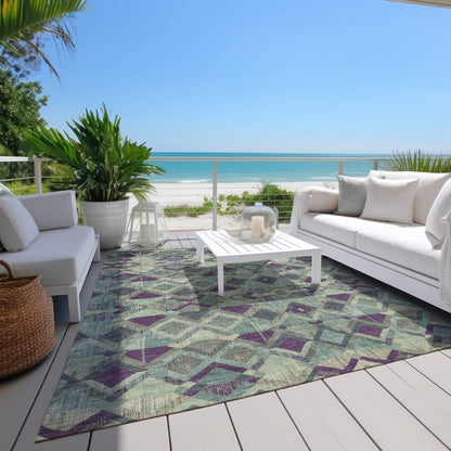 Rustira Blue Washable Indoor - Outdoor Rug - LOOMLAN - LOOMLAN Rugs - Outdoor Rugs