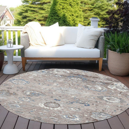 LOOMLAN Rugs Ruvina Brown Washable Indoor-Outdoor Rug