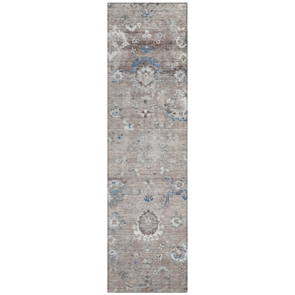 LOOMLAN Rugs Ruvina Brown Washable Indoor-Outdoor Rug