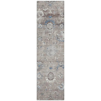 LOOMLAN Rugs Ruvina Brown Washable Indoor-Outdoor Rug