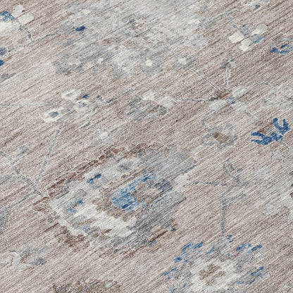 LOOMLAN Rugs Ruvina Brown Washable Indoor-Outdoor Rug