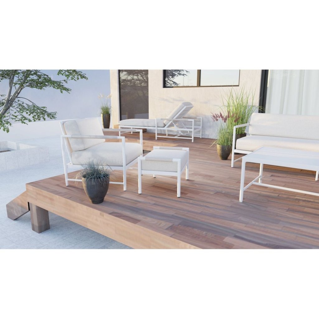 Sabbia Weather - Resistant Outdoor Ottoman - LOOMLAN - Sunset West - Outdoor Ottomans