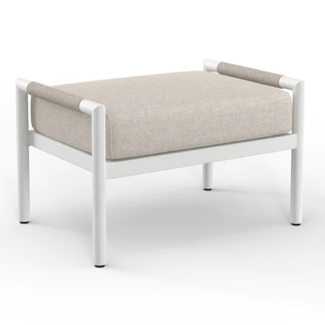 Sabbia Weather - Resistant Outdoor Ottoman - LOOMLAN - Sunset West - Outdoor Ottomans