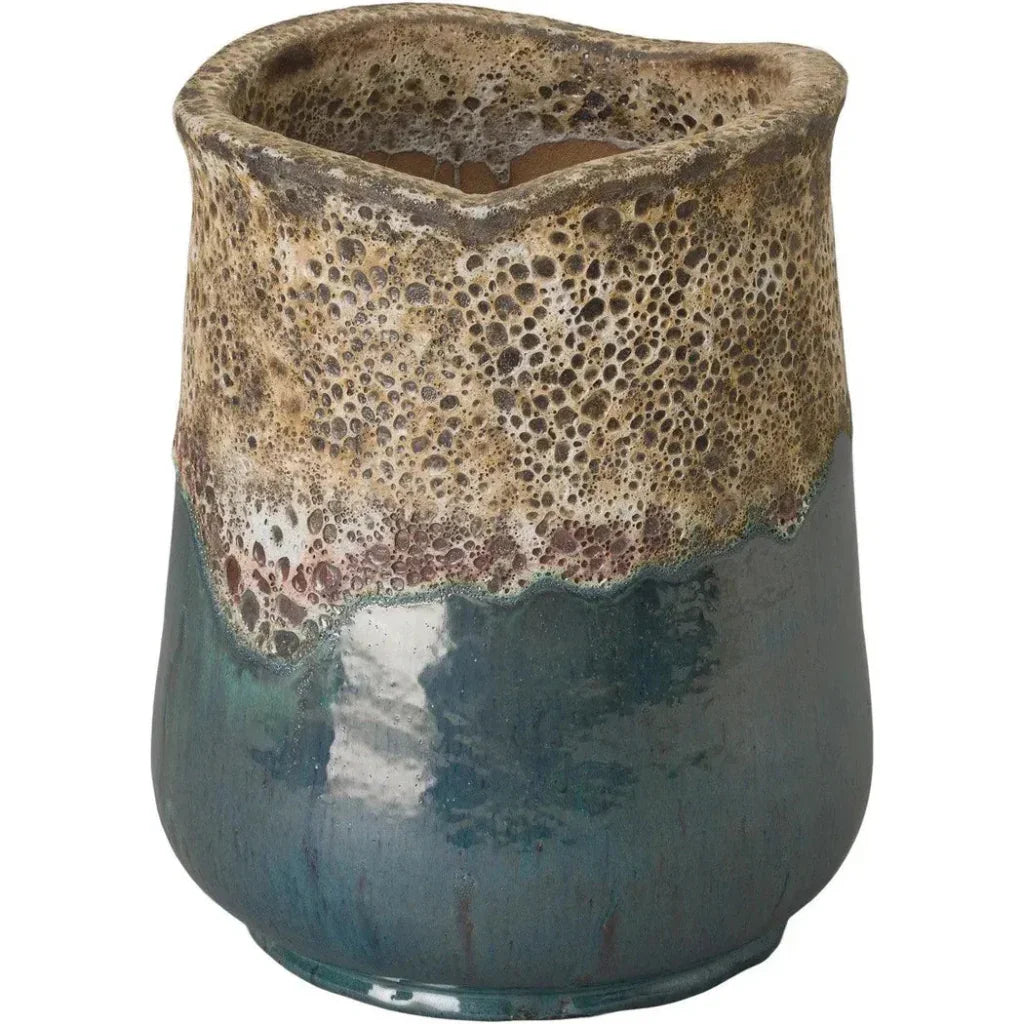 Sack Reef Teal Ceramic Planter