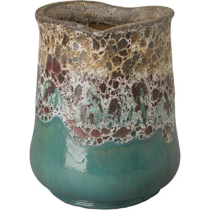 Sack Reef Teal Ceramic Planter