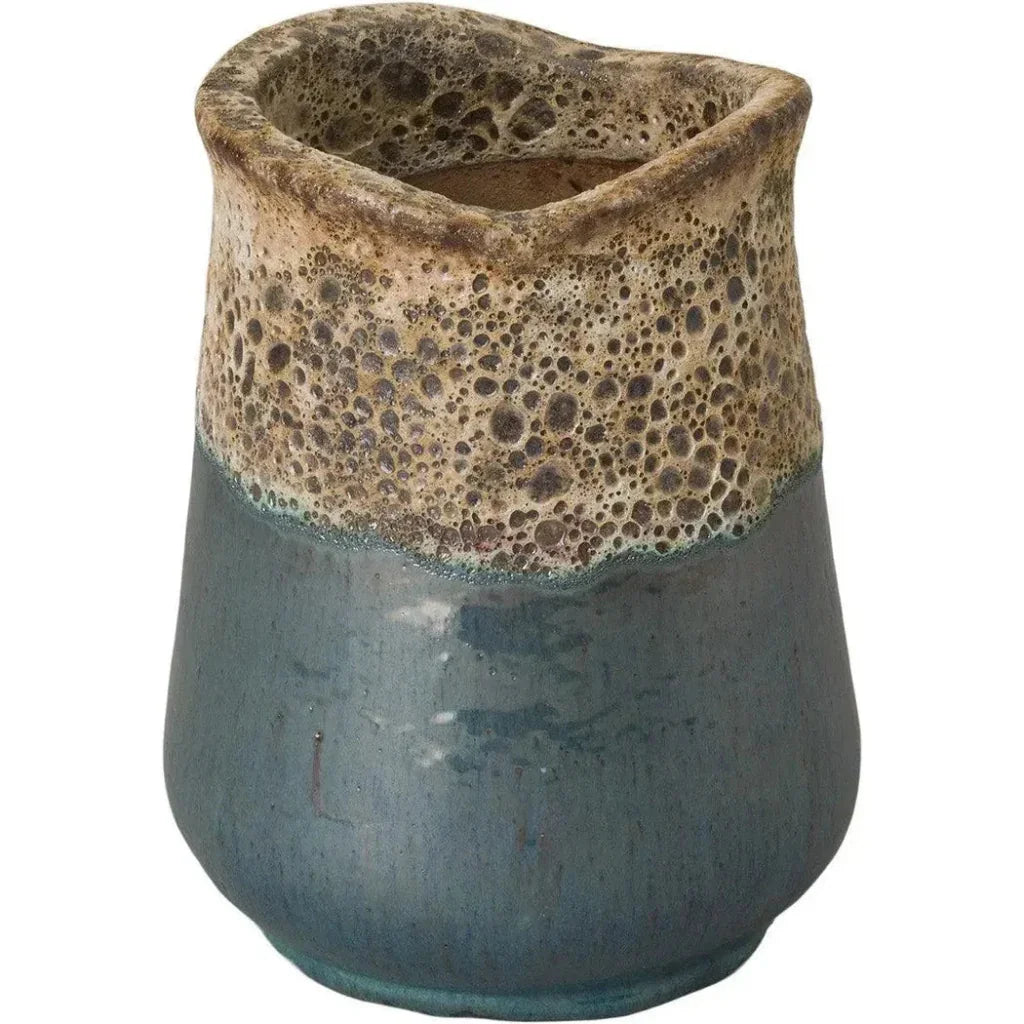 Sack Reef Teal Ceramic Planter