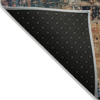 LOOMLAN Rugs Sadeeya Teal Washable Indoor-Outdoor Rug