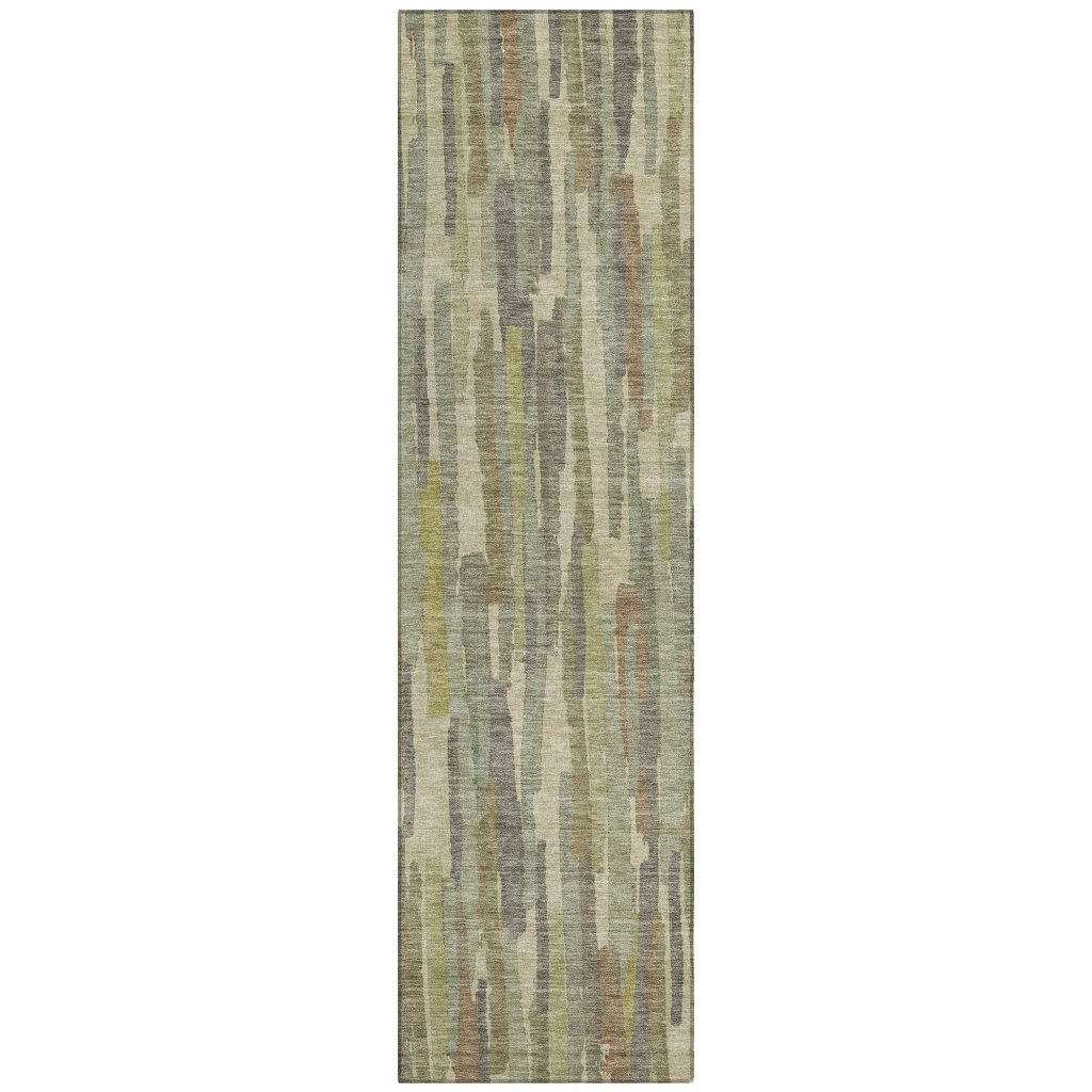 LOOMLAN Rugs Saharae Green Washable Indoor-Outdoor Rug
