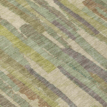 LOOMLAN Rugs Saharae Green Washable Indoor-Outdoor Rug