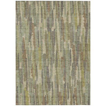 LOOMLAN Rugs Saharae Green Washable Indoor-Outdoor Rug