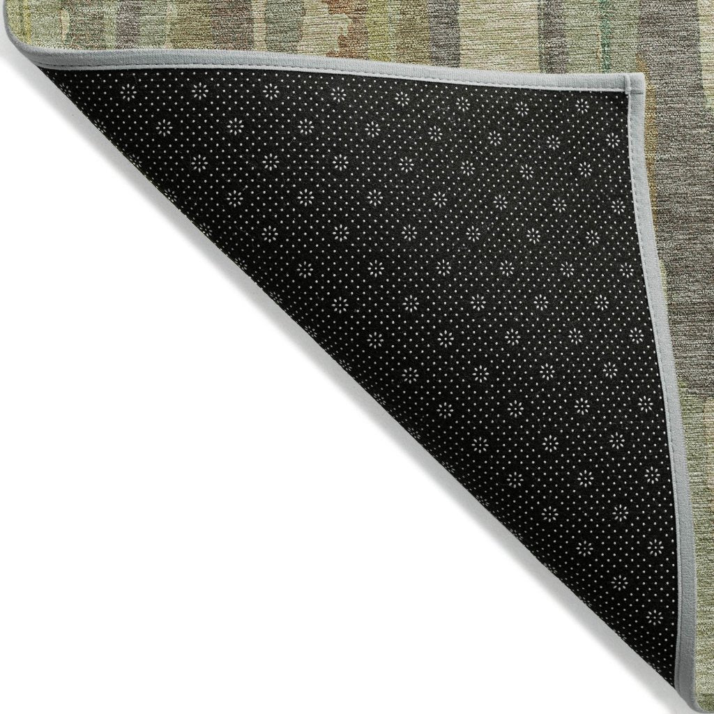 LOOMLAN Rugs Saharae Green Washable Indoor-Outdoor Rug