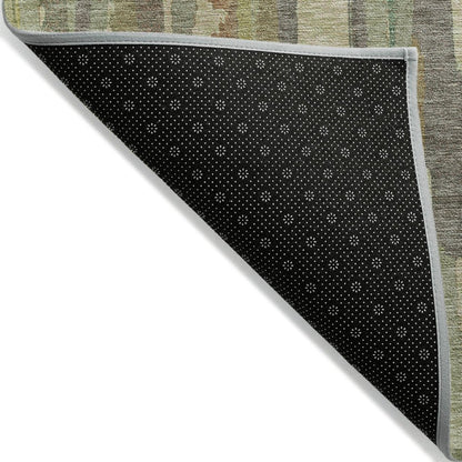 LOOMLAN Rugs Saharae Green Washable Indoor-Outdoor Rug