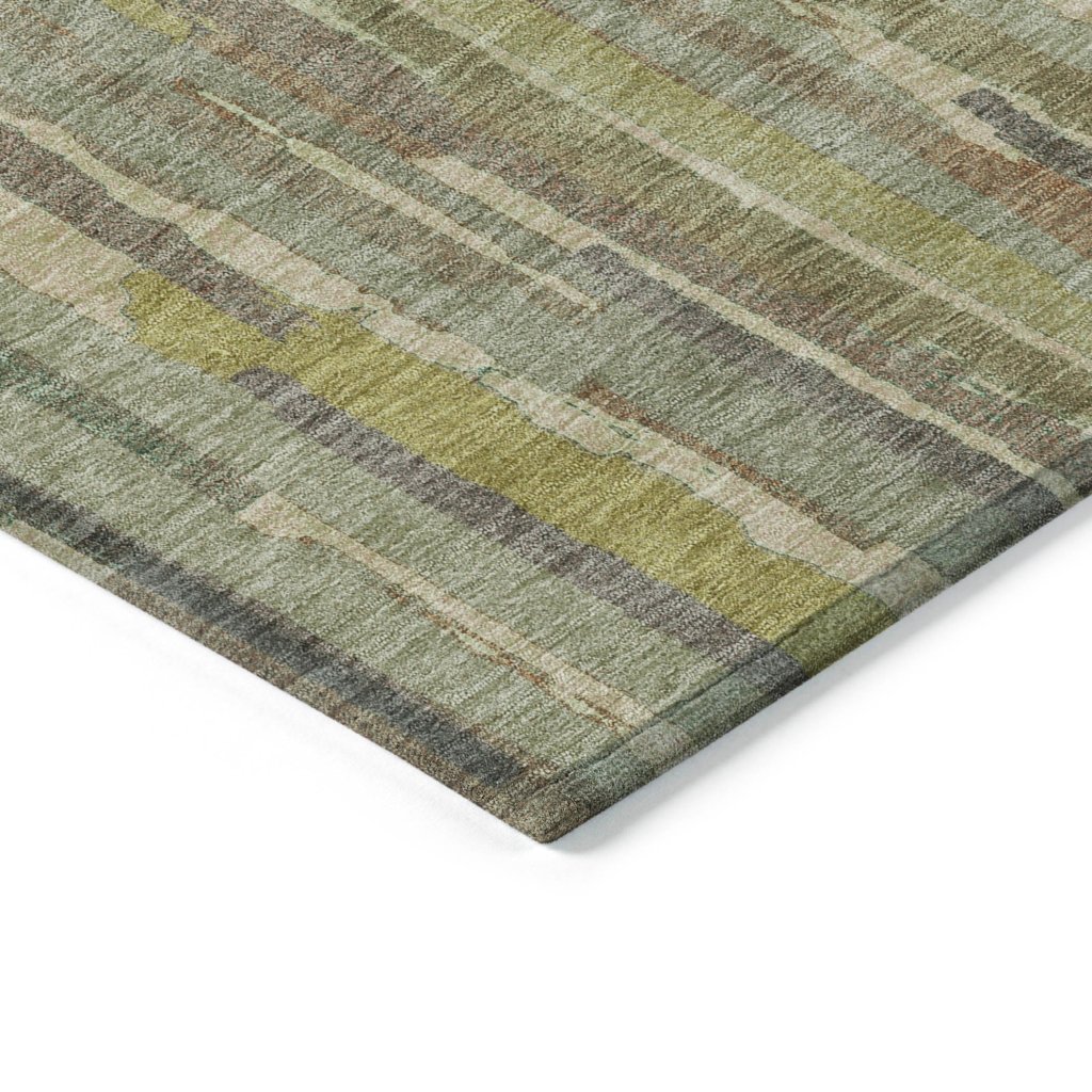 LOOMLAN Rugs Saharae Green Washable Indoor-Outdoor Rug