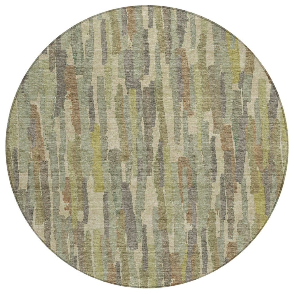 LOOMLAN Rugs Saharae Green Washable Indoor-Outdoor Rug