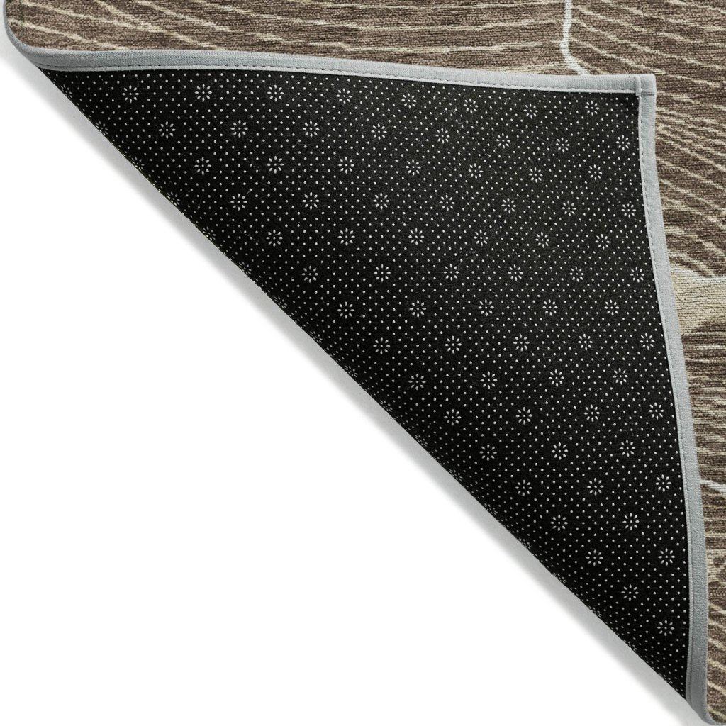 LOOMLAN Rugs Sahari Brown Washable Indoor-Outdoor Rug