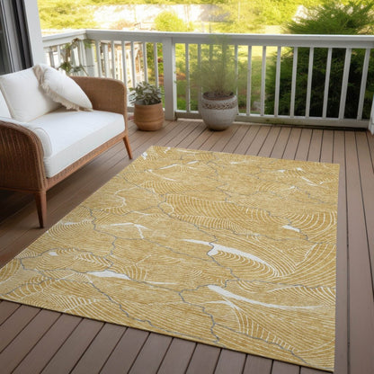 LOOMLAN Rugs Sahari Gold Washable Indoor-Outdoor Rug