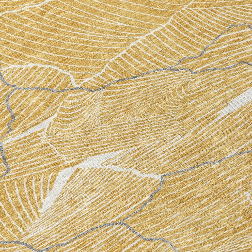 LOOMLAN Rugs Sahari Gold Washable Indoor-Outdoor Rug