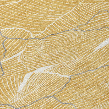 LOOMLAN Rugs Sahari Gold Washable Indoor-Outdoor Rug