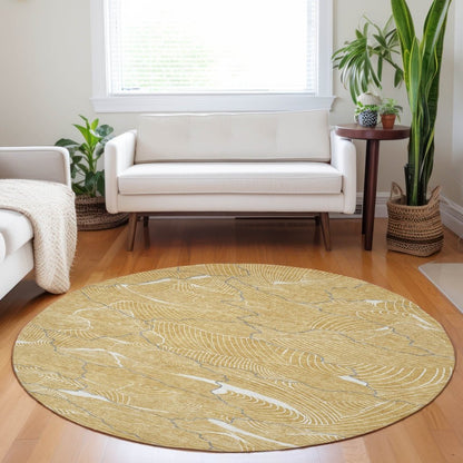 LOOMLAN Rugs Sahari Gold Washable Indoor-Outdoor Rug