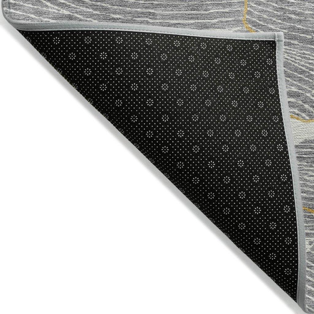 LOOMLAN Rugs Sahari Gray Washable Indoor-Outdoor Rug