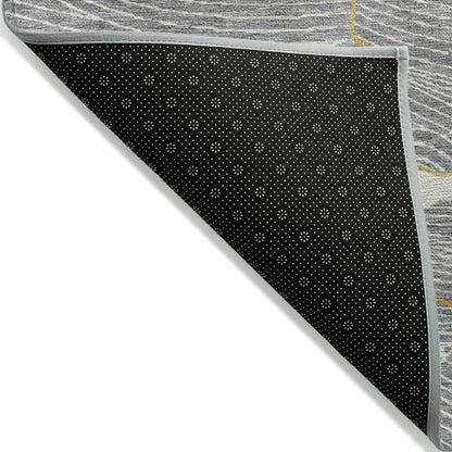 LOOMLAN Rugs Sahari Gray Washable Indoor-Outdoor Rug
