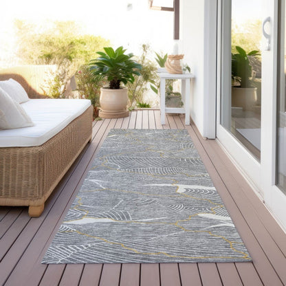 LOOMLAN Rugs Sahari Gray Washable Indoor-Outdoor Rug