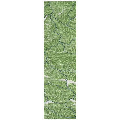 LOOMLAN Rugs Sahari Green Washable Indoor-Outdoor Rug