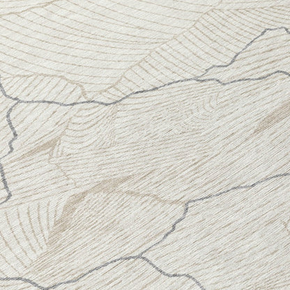 LOOMLAN Rugs Sahari Ivory Washable Indoor-Outdoor Rug