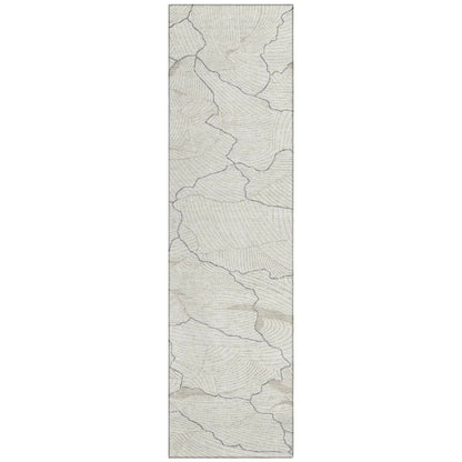 LOOMLAN Rugs Sahari Ivory Washable Indoor-Outdoor Rug