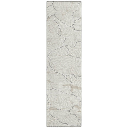 LOOMLAN Rugs Sahari Ivory Washable Indoor-Outdoor Rug