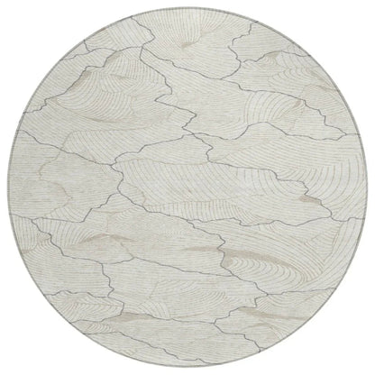 LOOMLAN Rugs Sahari Ivory Washable Indoor-Outdoor Rug