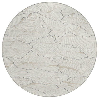 LOOMLAN Rugs Sahari Ivory Washable Indoor-Outdoor Rug