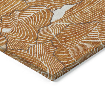 LOOMLAN Rugs Sahari Orange Washable Indoor-Outdoor Rug